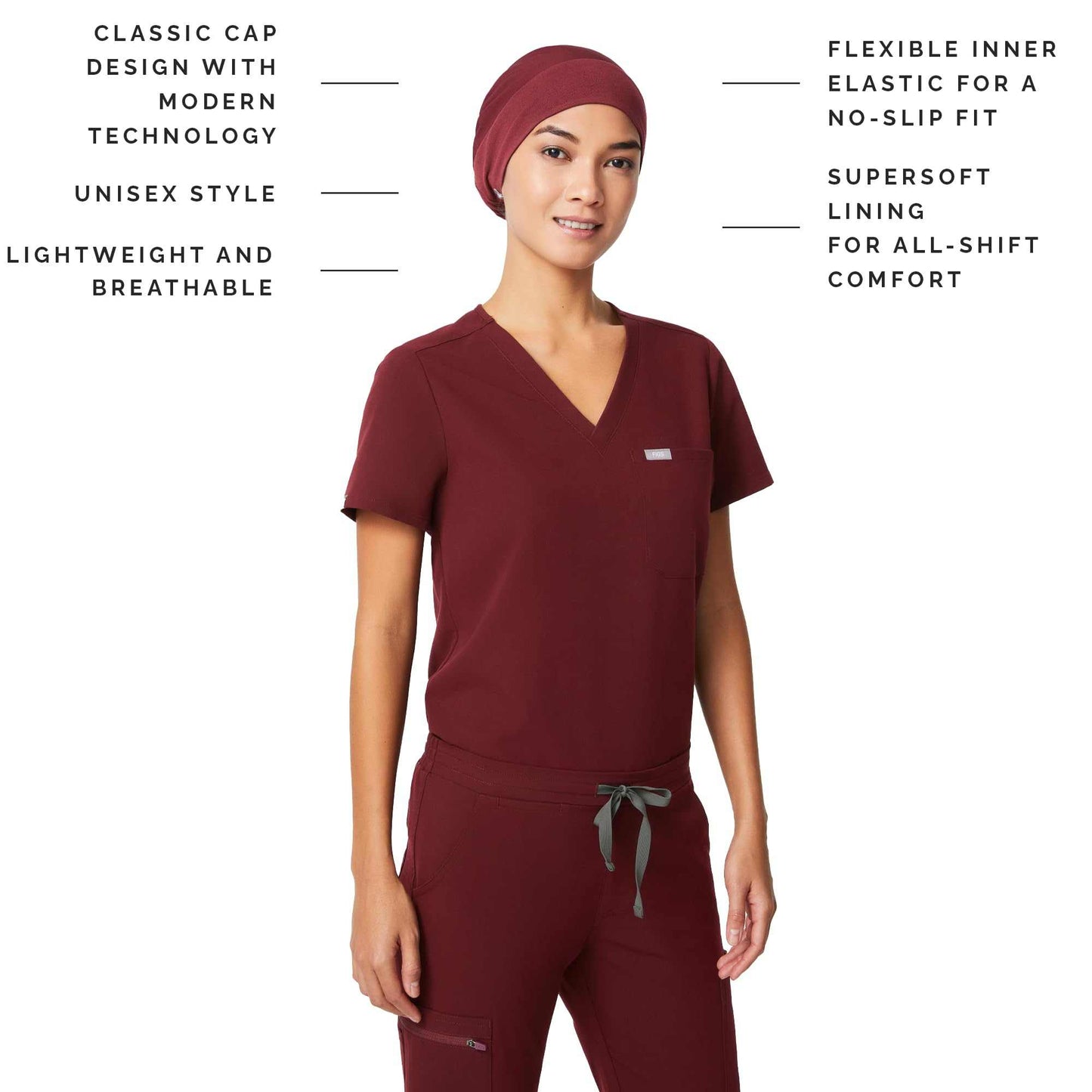 FIGS Modern Expandable Unisex Scrub Cap