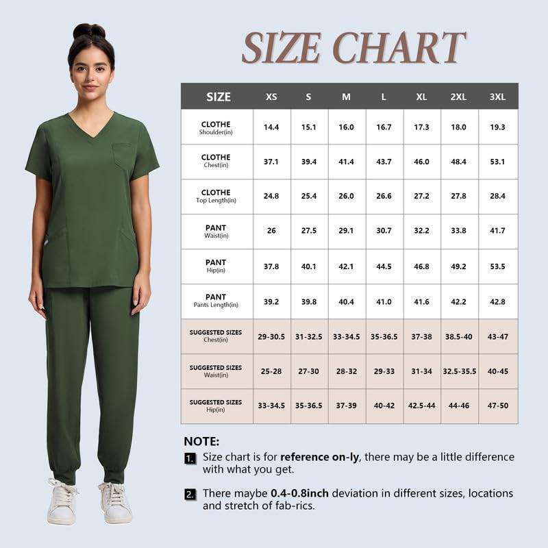 Yoga Waistband Scrub Set W/ V-Neck Top - Purcell's Clothing Company