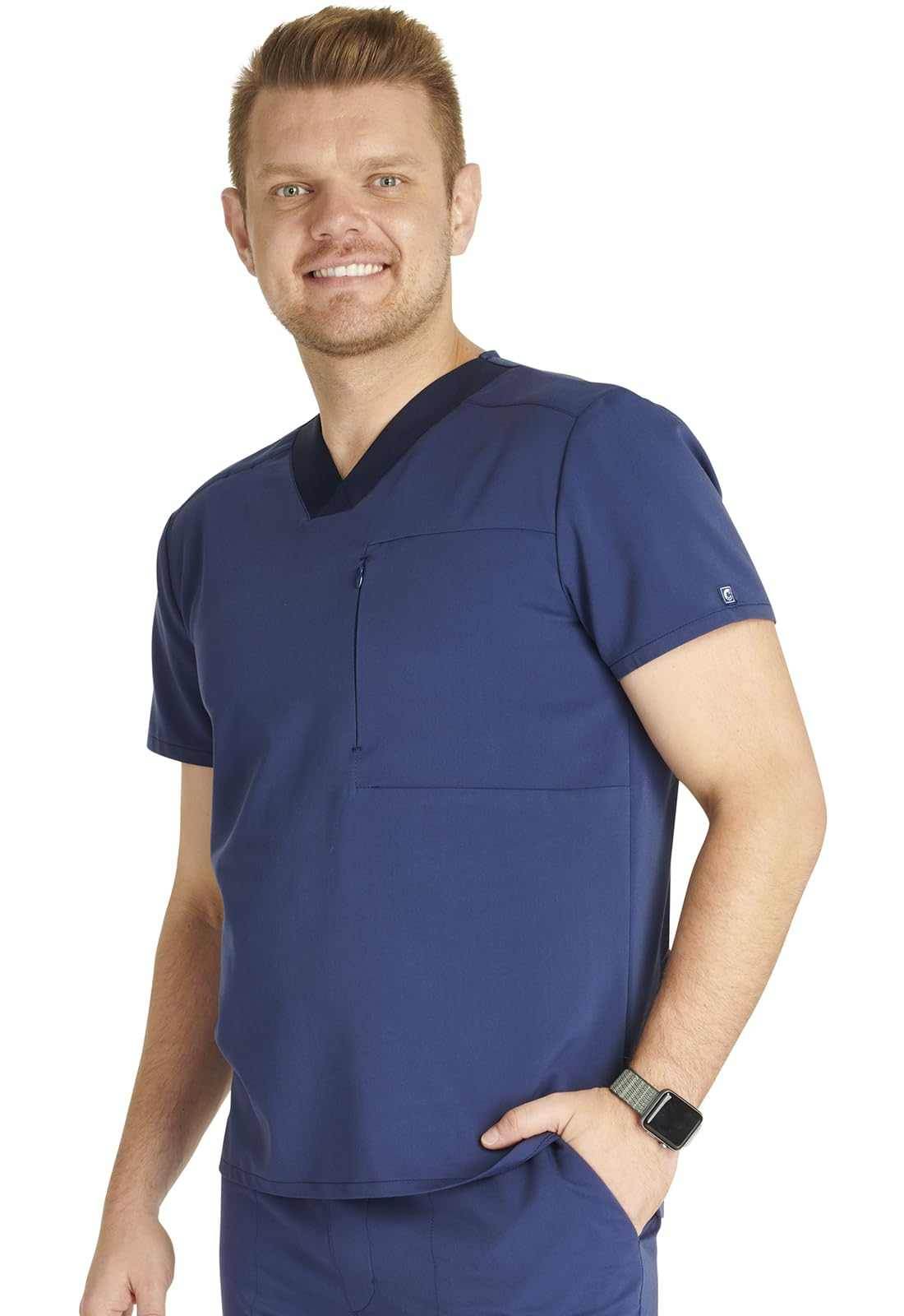 Cherokee V-Neck Scrub Top W/ Zip Pocket - Purcell's Clothing Company