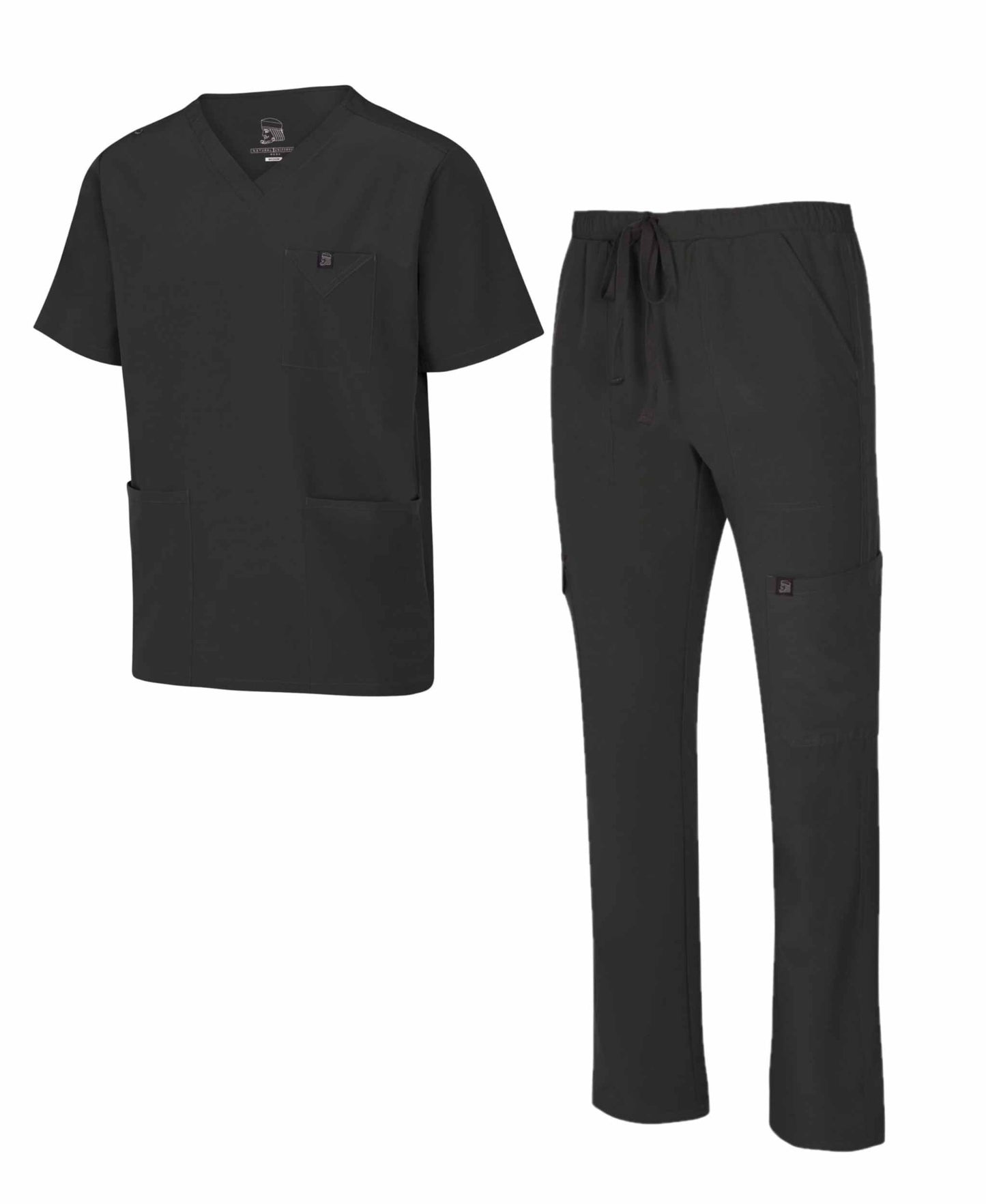 Multi-Pocket Cargo Scrub Set