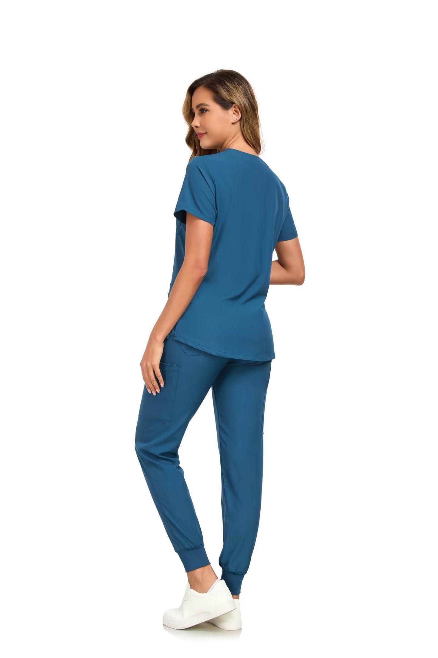 Stretch V-Neck Top & Cargo Pants - Purcell's Clothing Company