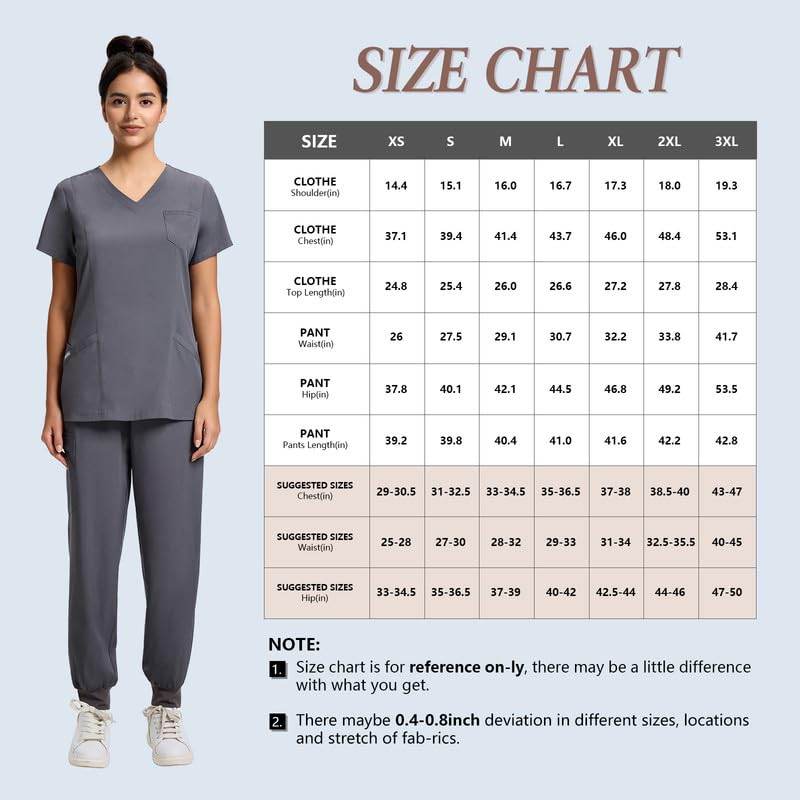 Yoga Waistband Scrub Set W/ V-Neck Top - Purcell's Clothing Company