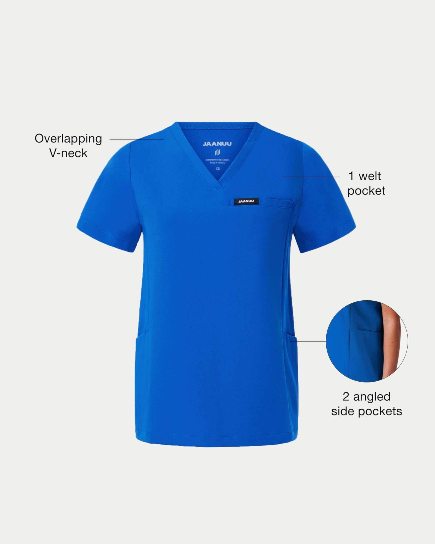 Jaanuu Magna 3-Pocket Classic V-Neck Scrub Top - Purcell's Clothing Company