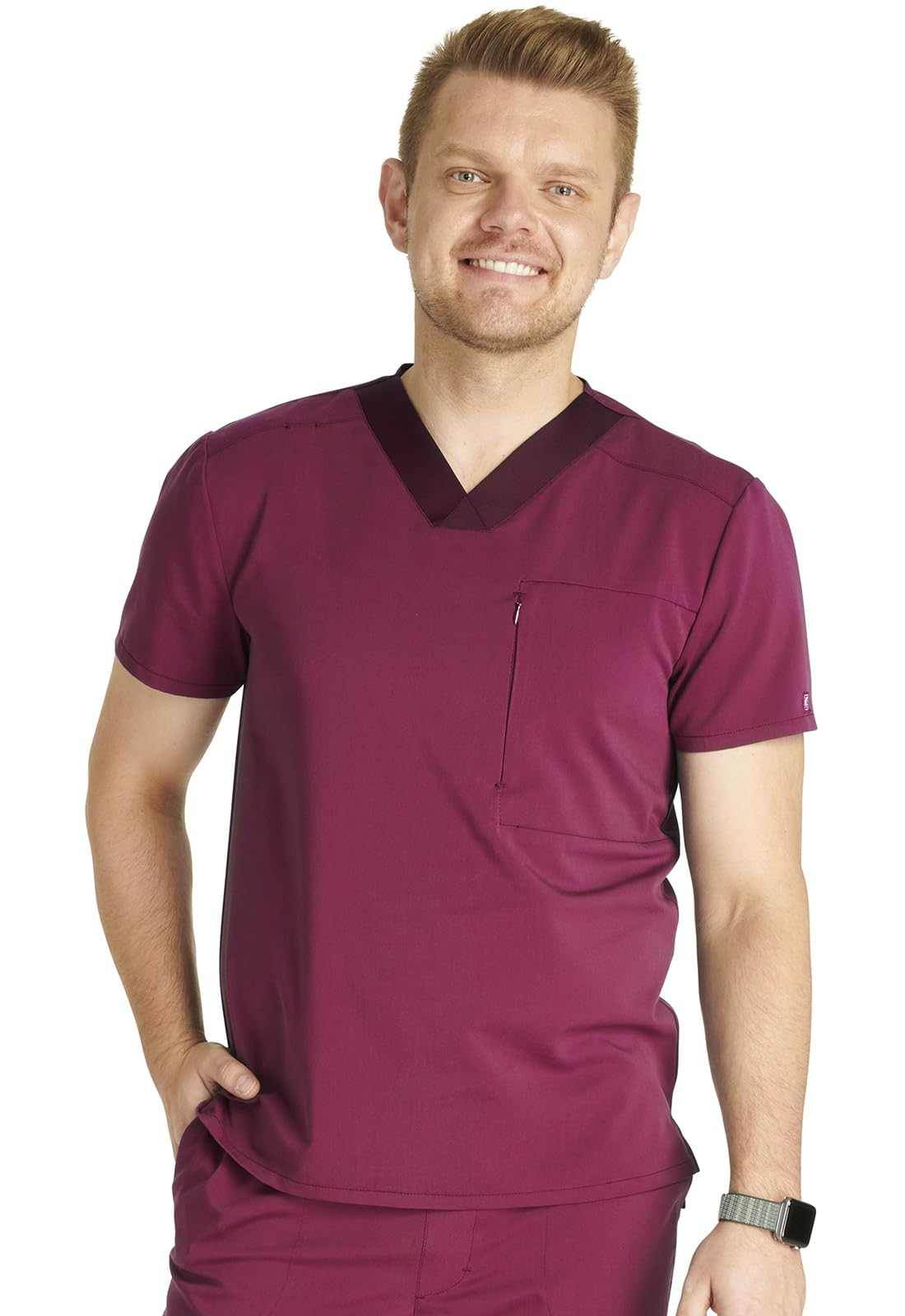 Cherokee V-Neck Scrub Top W/ Zip Pocket - Purcell's Clothing Company
