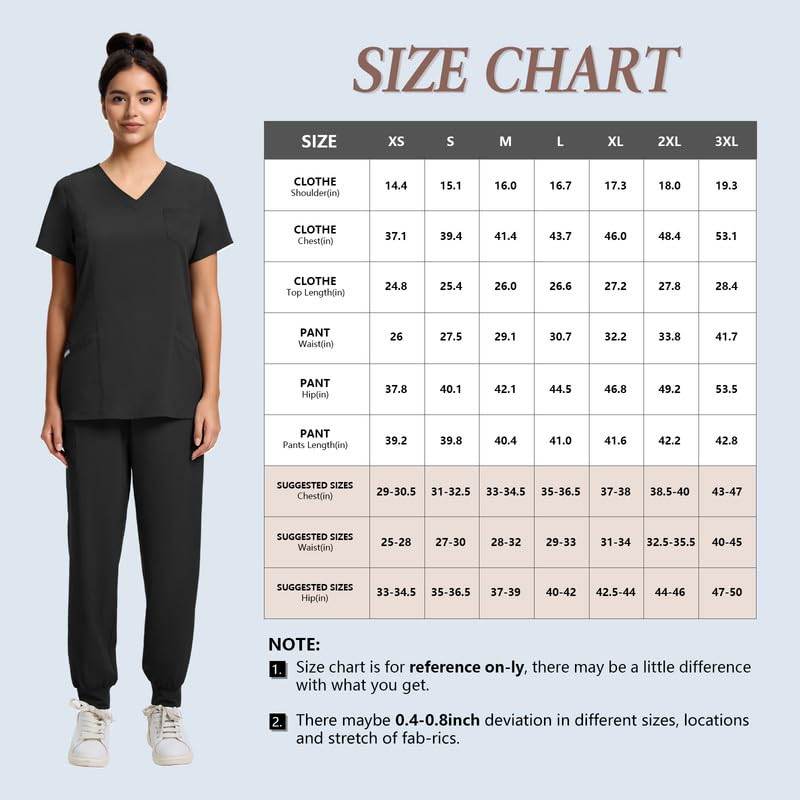 Yoga Waistband Scrub Set W/ V-Neck Top - Purcell's Clothing Company