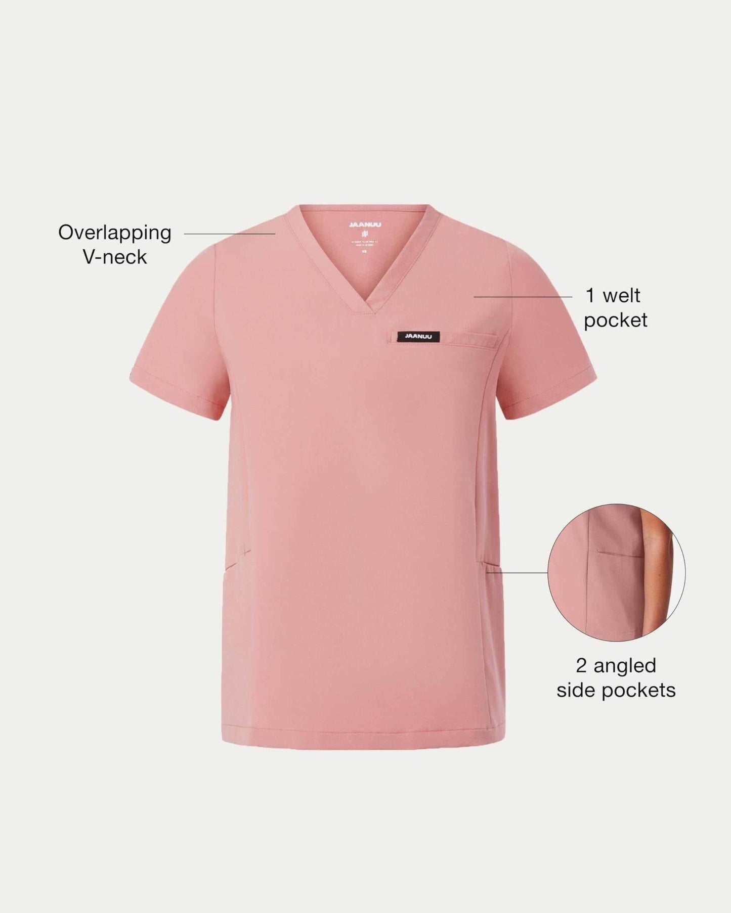 Jaanuu Magna 3-Pocket Classic V-Neck Scrub Top - Purcell's Clothing Company