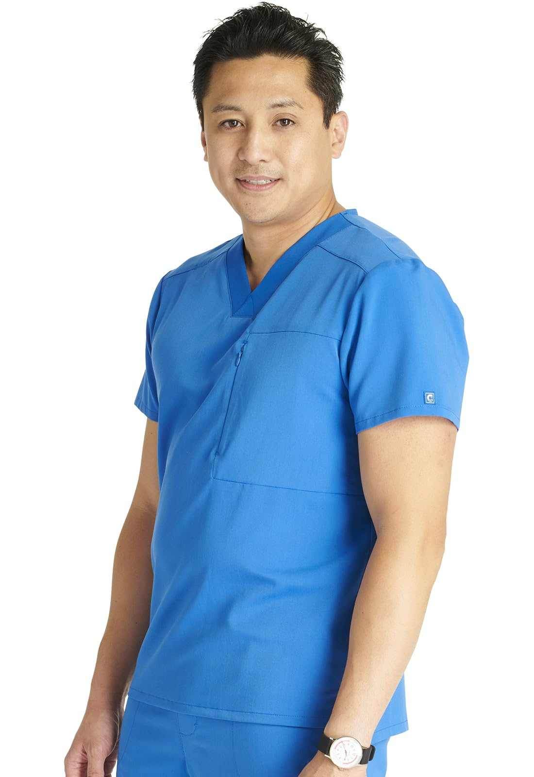 Cherokee V-Neck Scrub Top W/ Zip Pocket - Purcell's Clothing Company