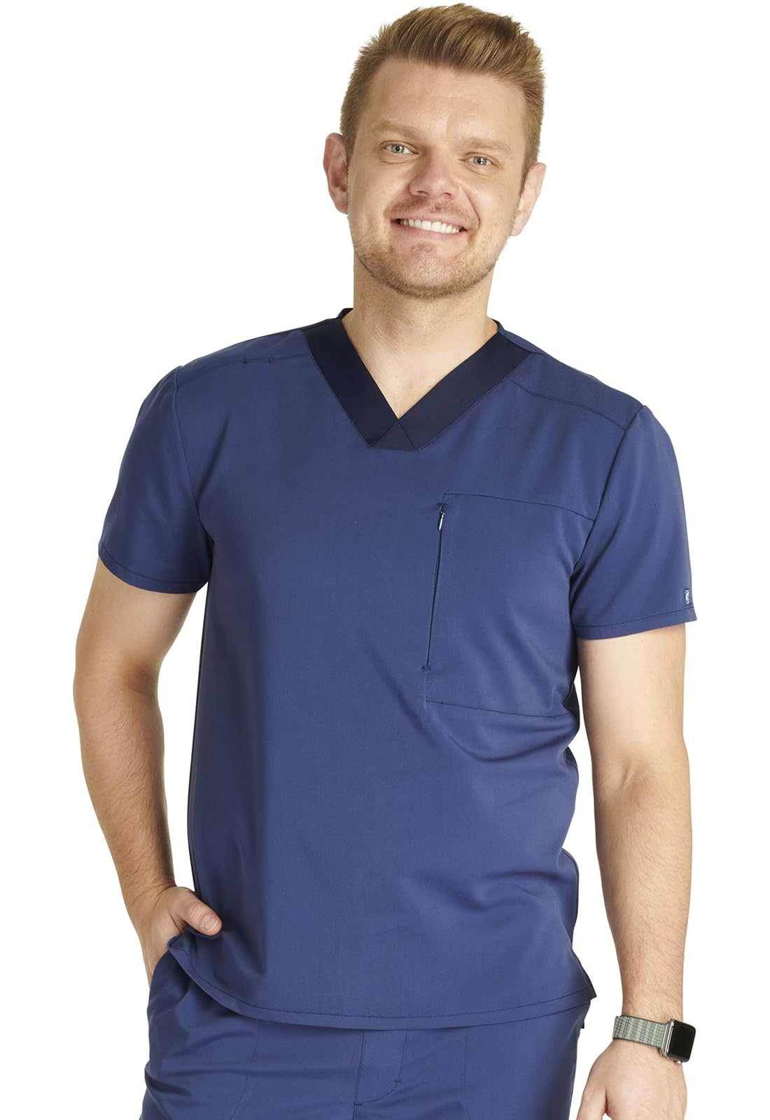 Cherokee V-Neck Scrub Top W/ Zip Pocket - Purcell's Clothing Company