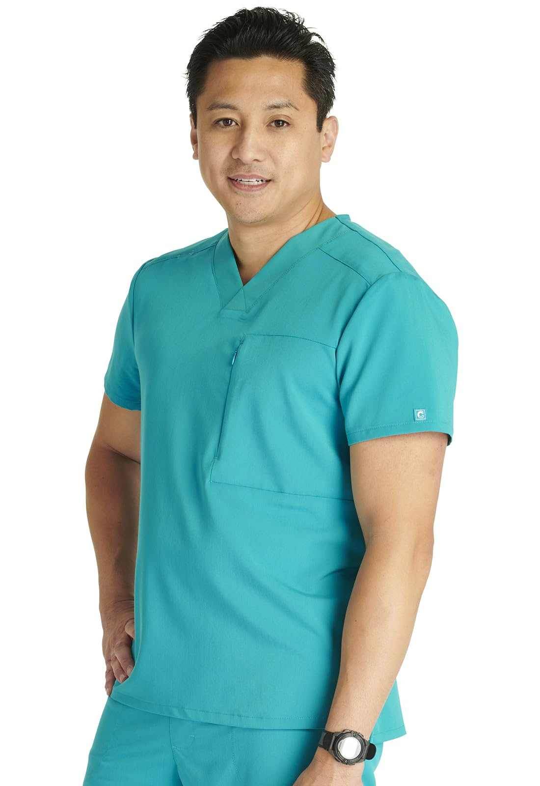 Cherokee V-Neck Scrub Top W/ Zip Pocket - Purcell's Clothing Company