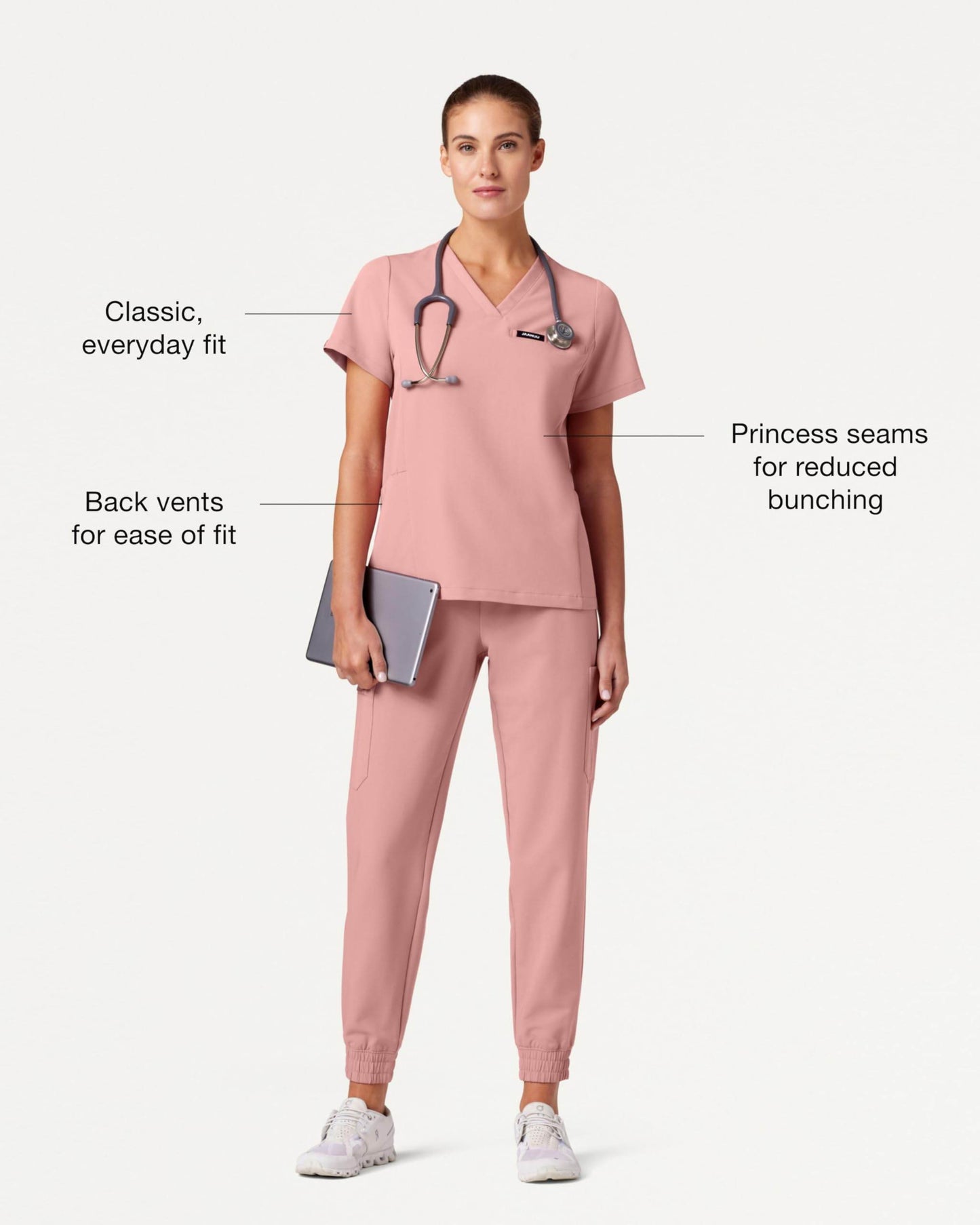 Jaanuu Magna 3-Pocket Classic V-Neck Scrub Top - Purcell's Clothing Company