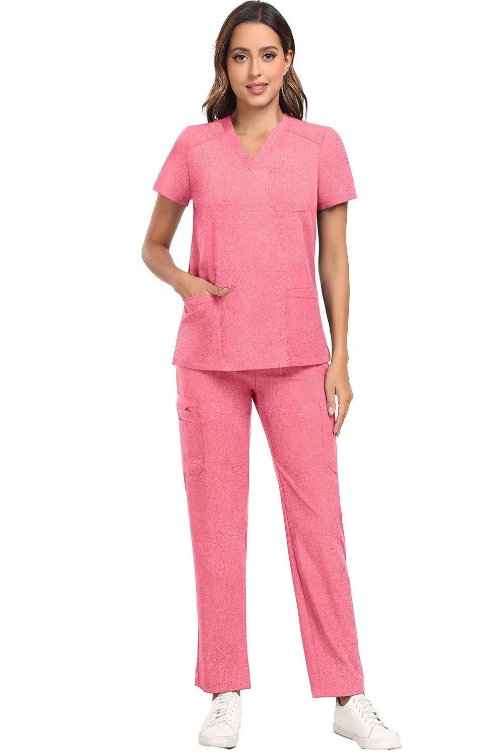 Stretch V-Neck Top & Cargo Pants - Purcell's Clothing Company