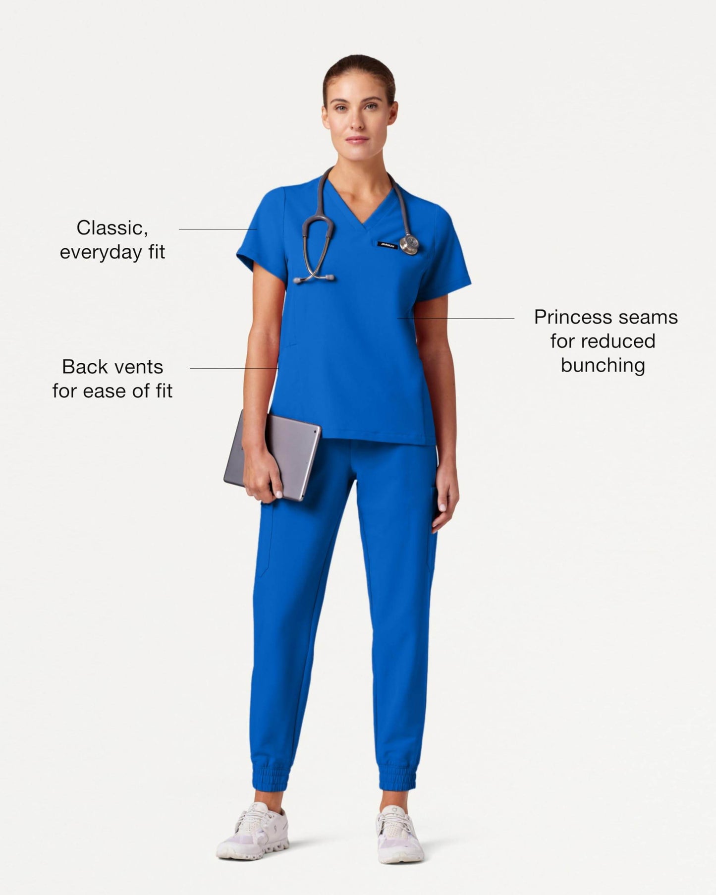 Jaanuu Magna 3-Pocket Classic V-Neck Scrub Top - Purcell's Clothing Company