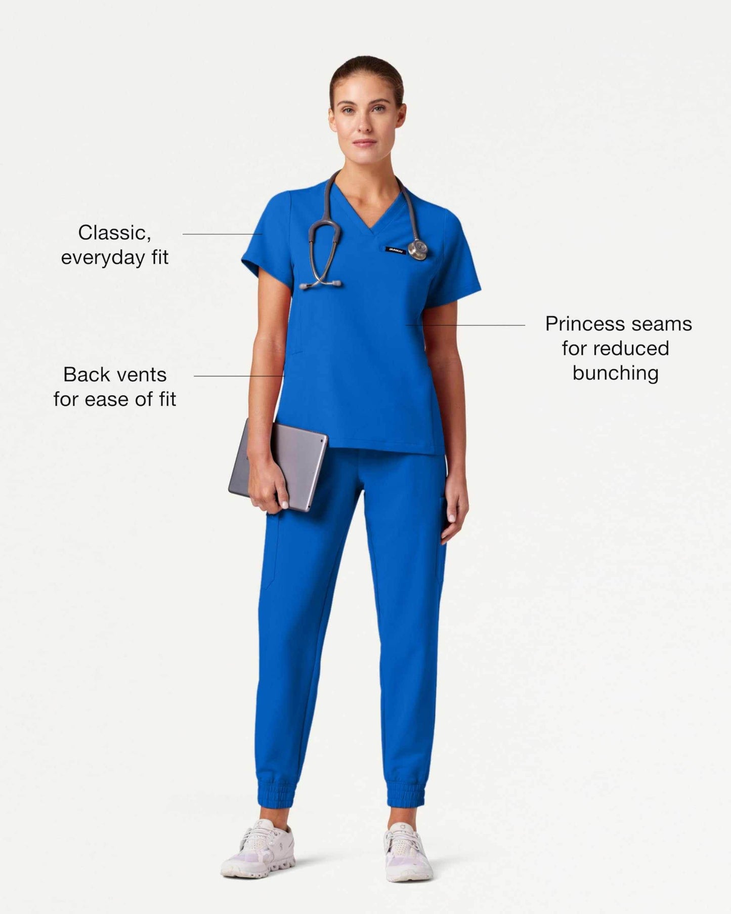 Jaanuu Magna 3-Pocket Classic V-Neck Scrub Top - Purcell's Clothing Company
