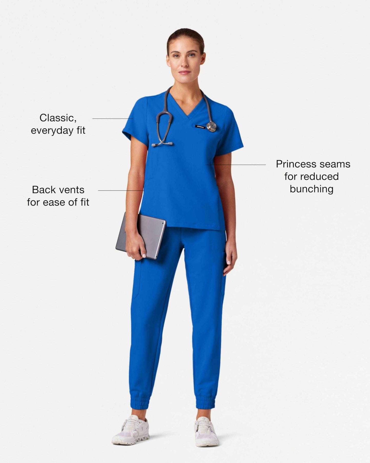Jaanuu Magna 3-Pocket Classic V-Neck Scrub Top - Purcell's Clothing Company