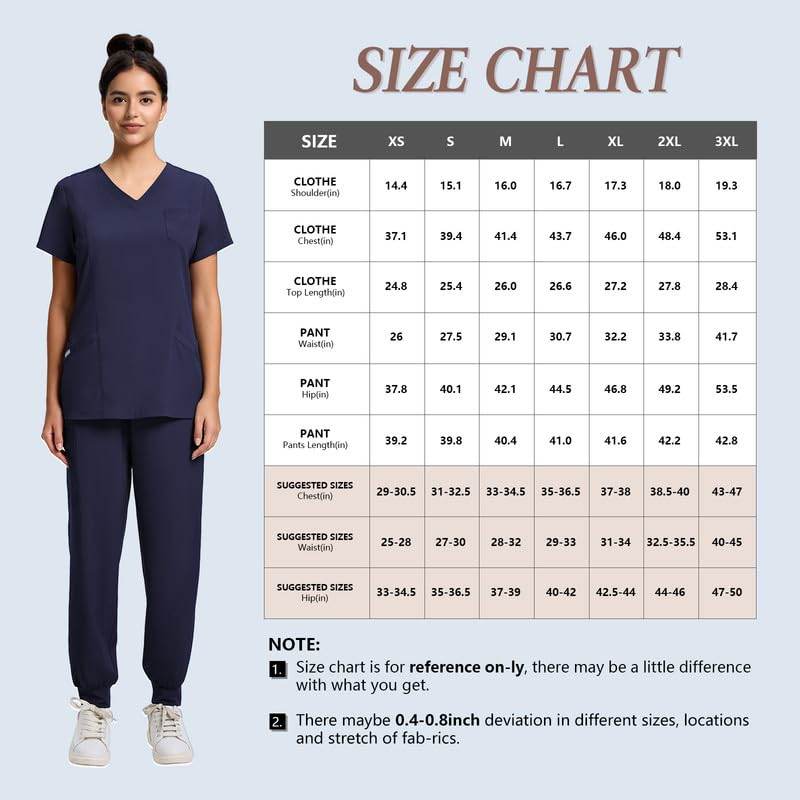 Yoga Waistband Scrub Set W/ V-Neck Top - Purcell's Clothing Company