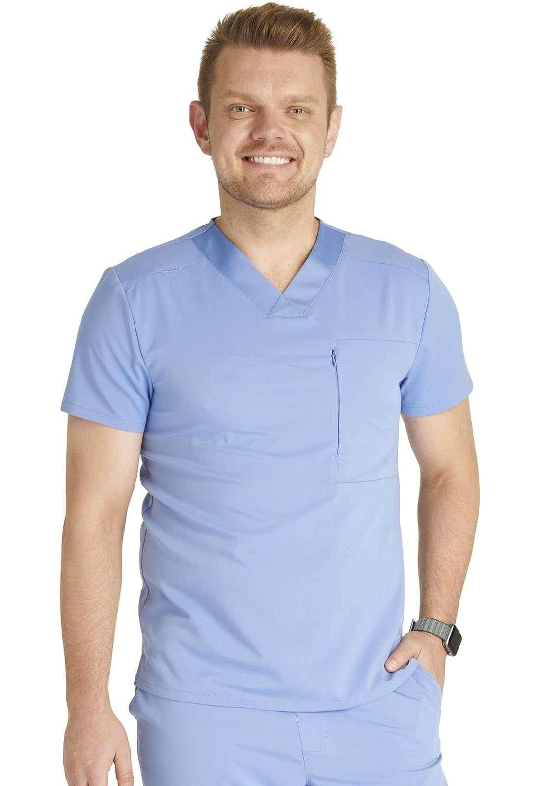 Cherokee V-Neck Scrub Top W/ Zip Pocket - Purcell's Clothing Company