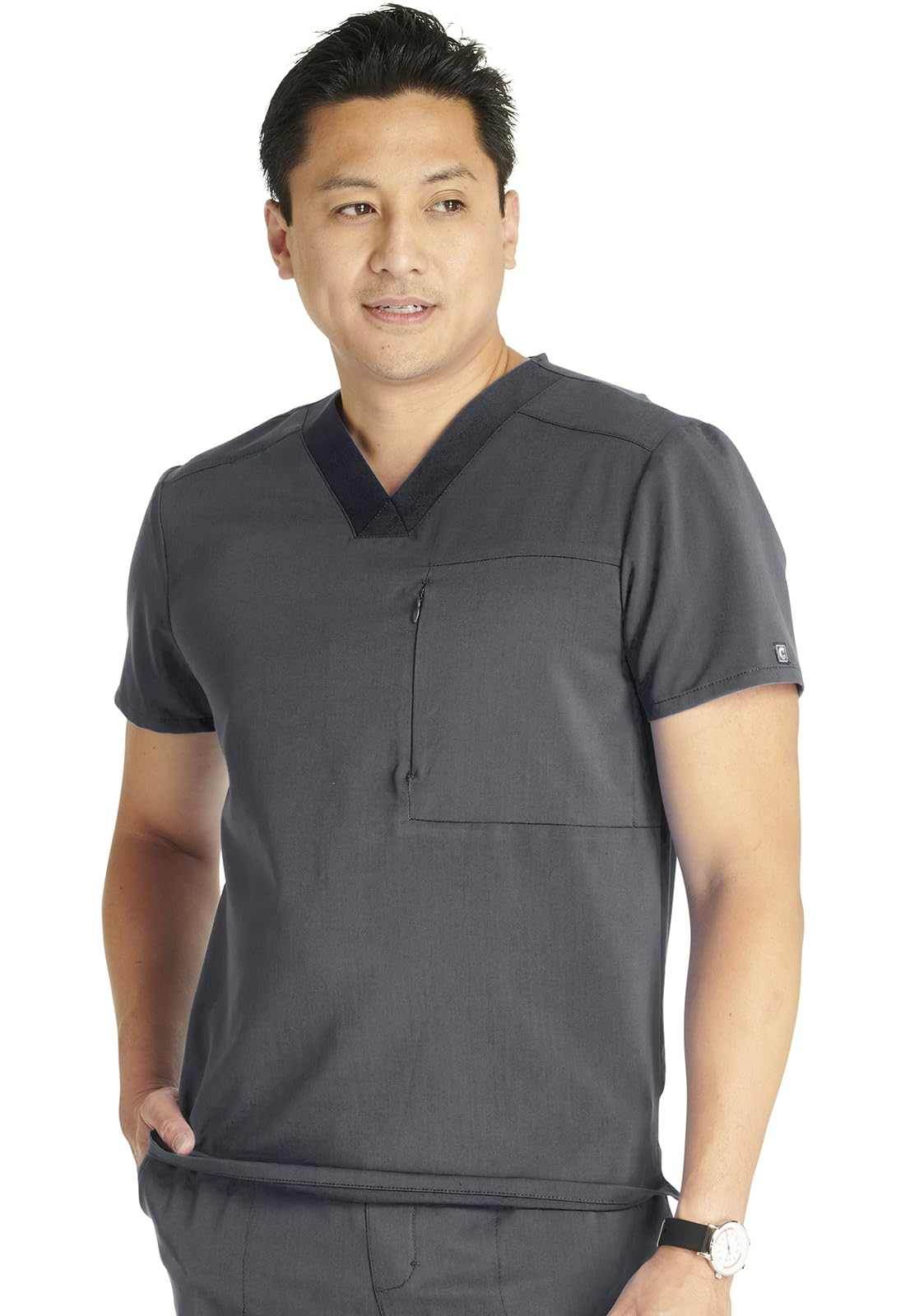 Cherokee V-Neck Scrub Top W/ Zip Pocket - Purcell's Clothing Company