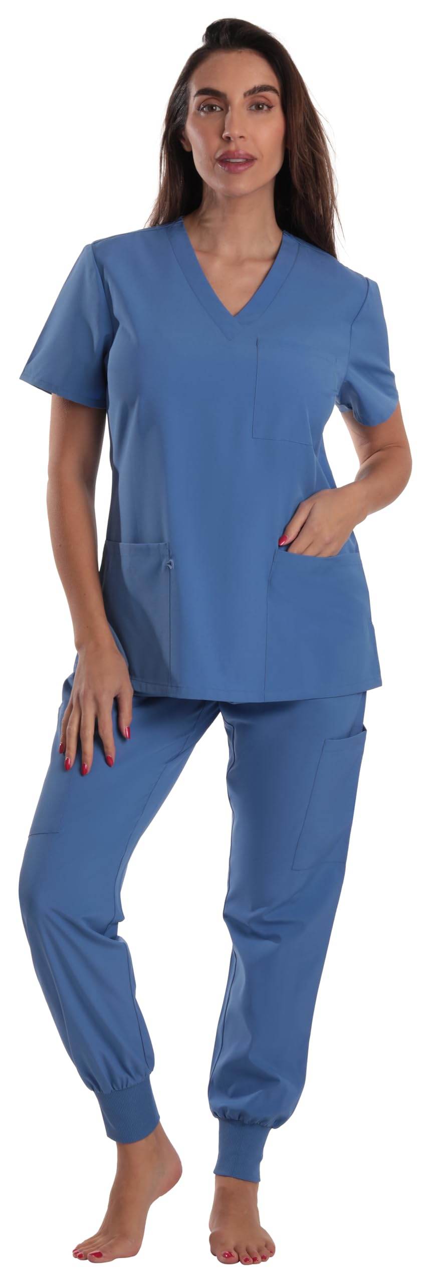 JUST LOVE V-Neck Scrub Set - Purcell's Clothing Company