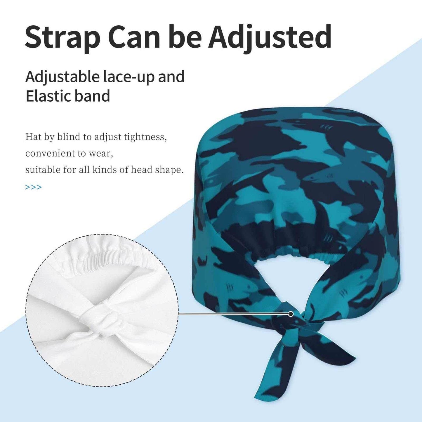 Unisex Adjustable Scrub Cap W/ Elastic - Purcell's Clothing Company