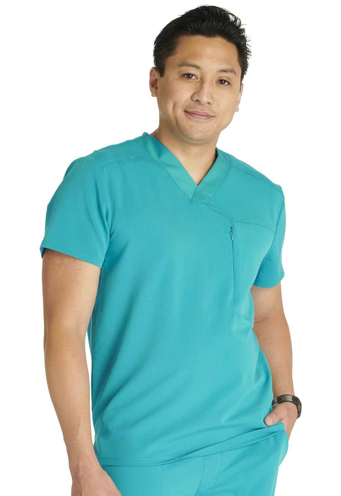 Cherokee V-Neck Scrub Top W/ Zip Pocket - Purcell's Clothing Company