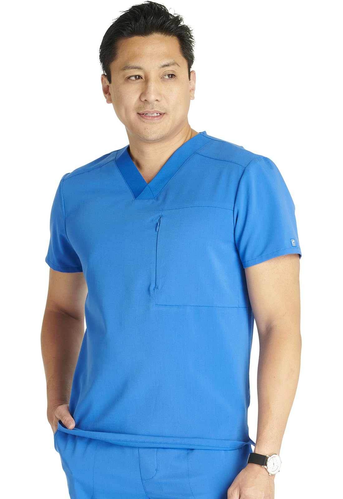 Cherokee V-Neck Scrub Top W/ Zip Pocket - Purcell's Clothing Company