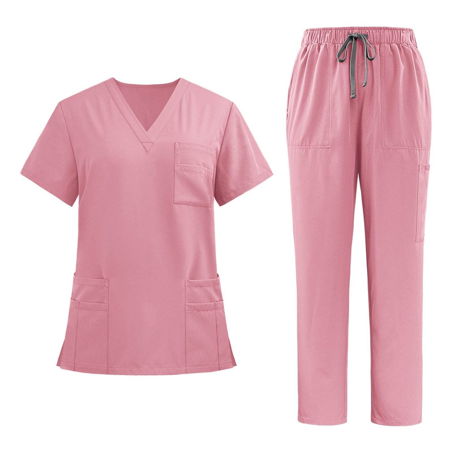 VICOGARD Scrub Set Stretch V-Neck Top & Straight Leg Pants - Purcell's Clothing Company