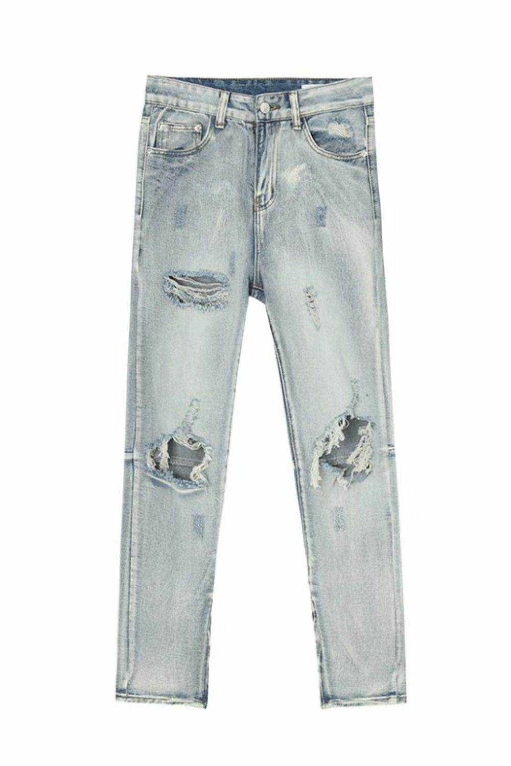 Men's Distressed Slit Jeans - Purcell's Clothing Company