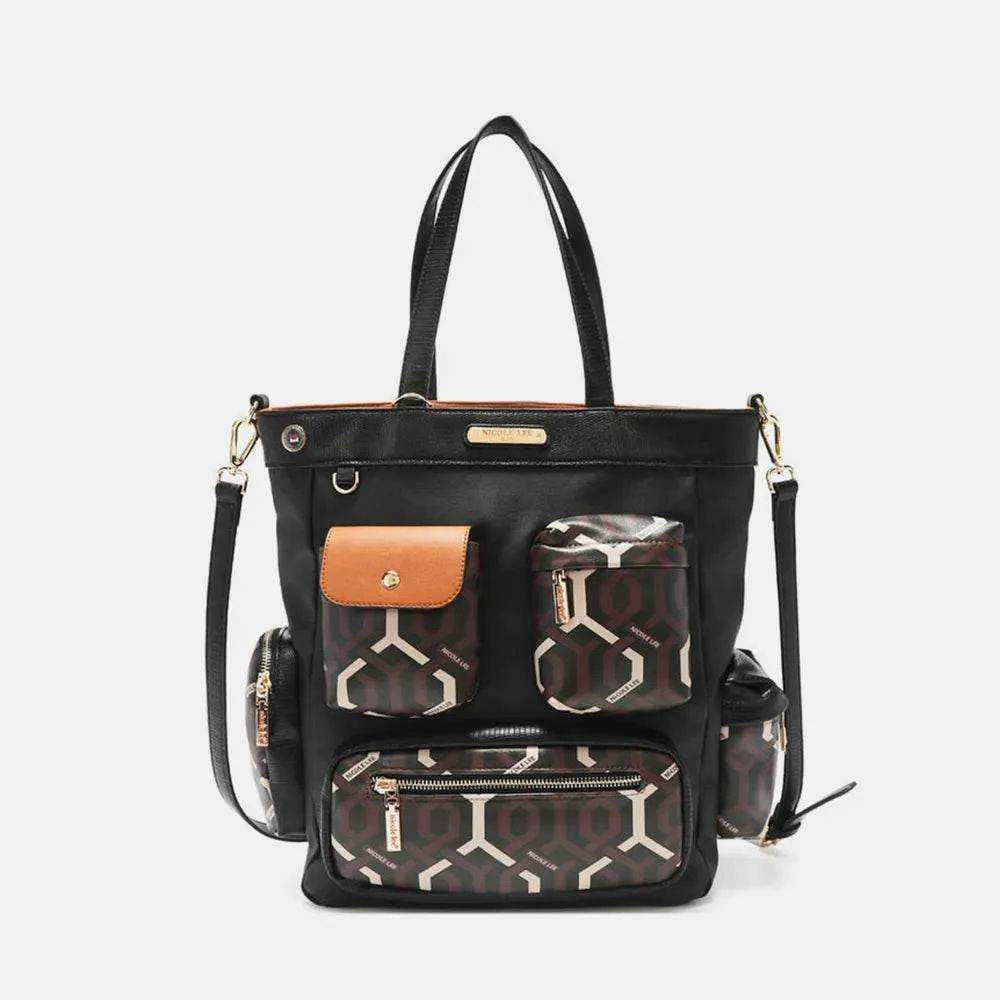 Nicole Lee USA Geometric Pattern Tote Bag - Purcell's Clothing Company