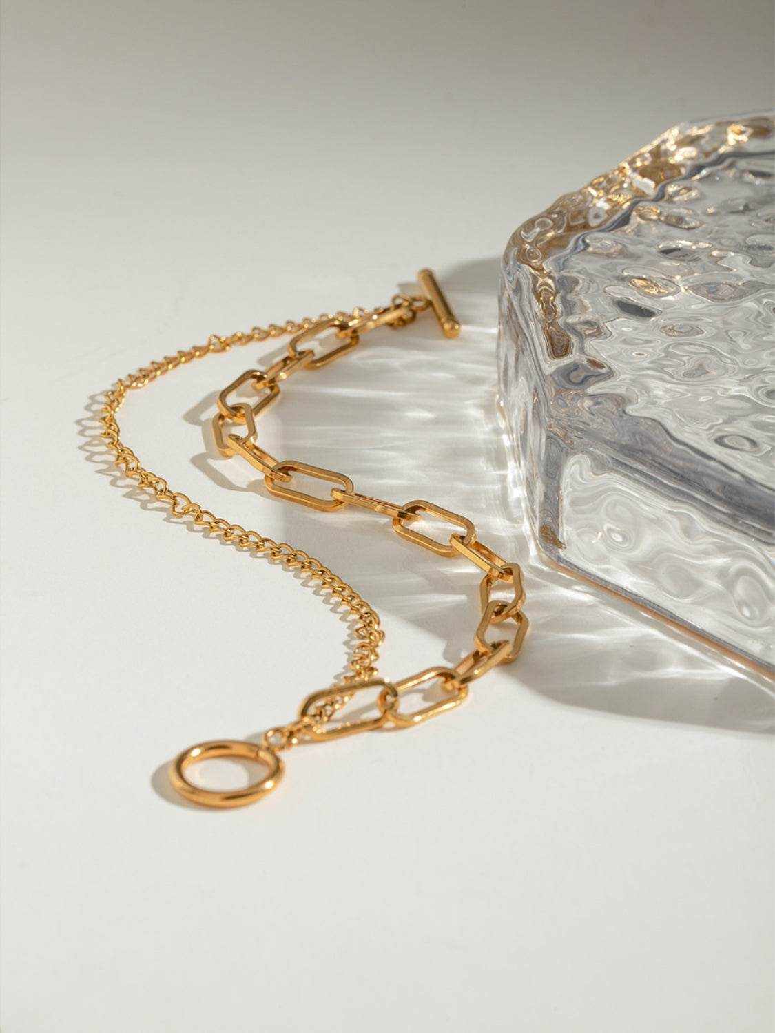 18K Gold-Plated Stainless Steel Chain Bracelet - Purcell's Clothing Company