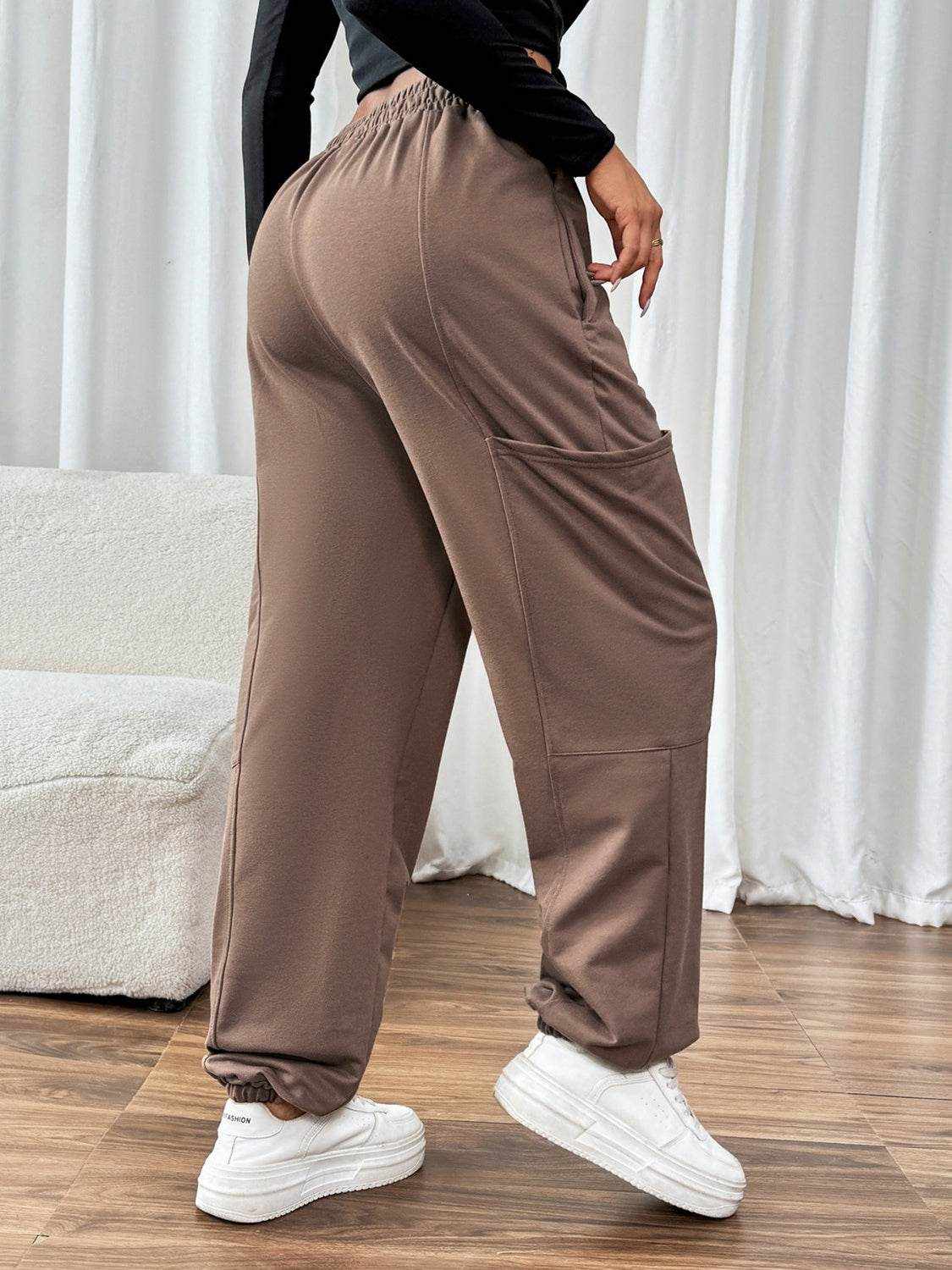 Perfee Tied Joggers with Pockets - Purcell's Clothing Company