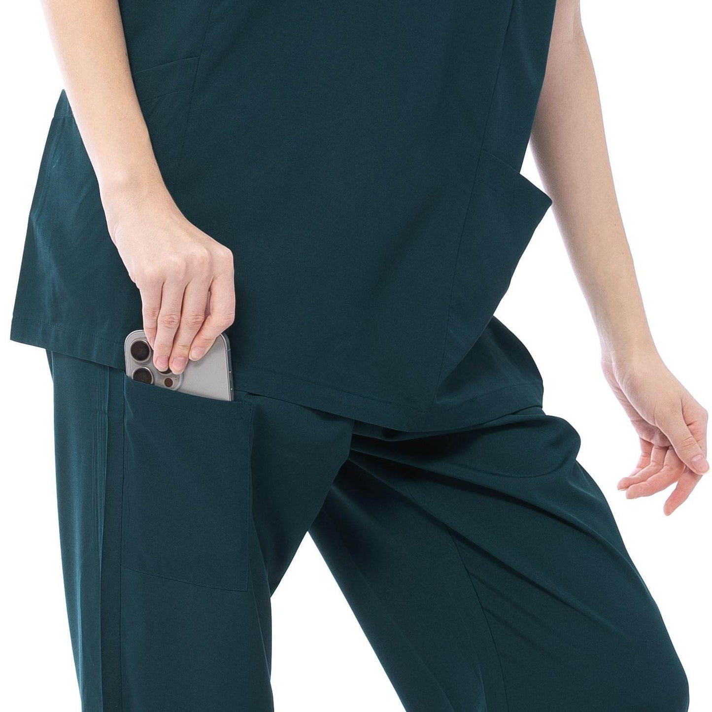 VICOGARD Scrub Set Stretch V-Neck Top & Straight Leg Pants - Purcell's Clothing Company