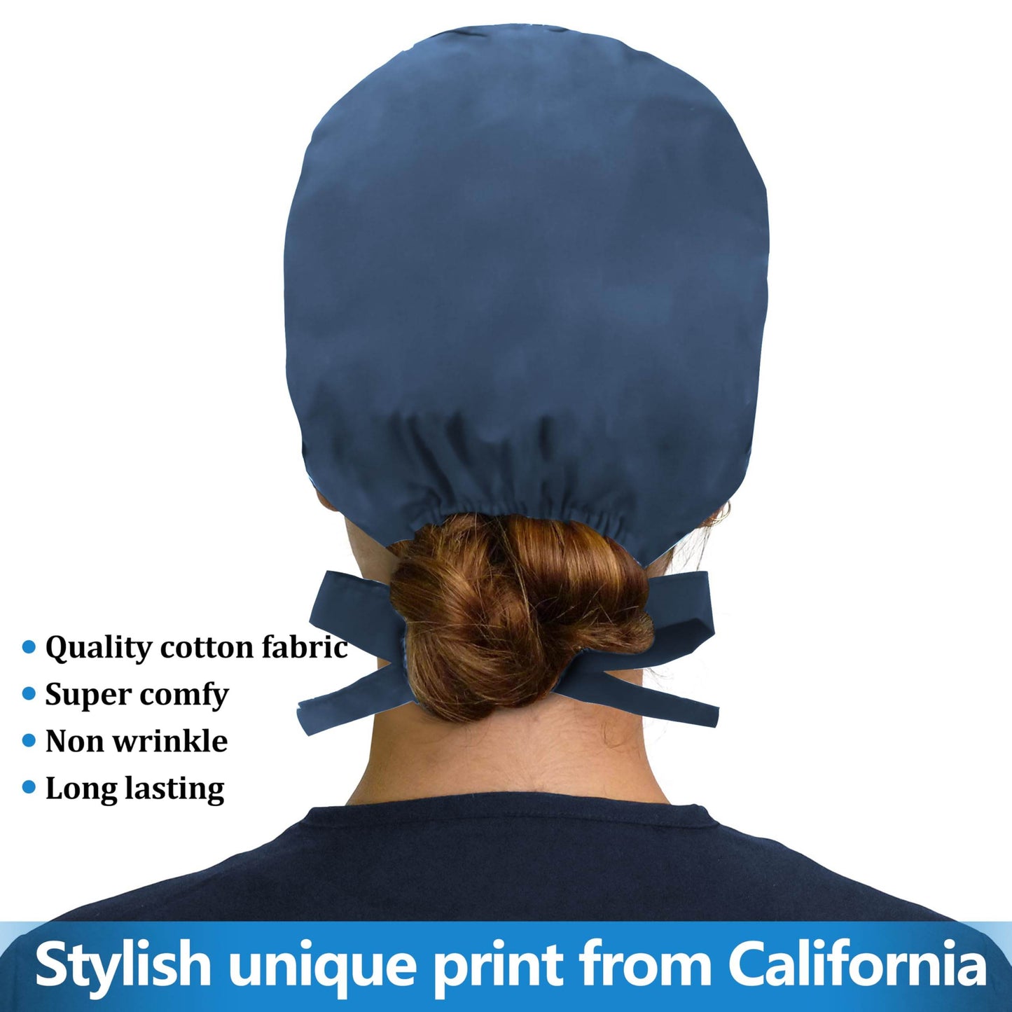 Unisex Adjustable Scrub Cap W/ Button & Sweatband - Purcell's Clothing Company