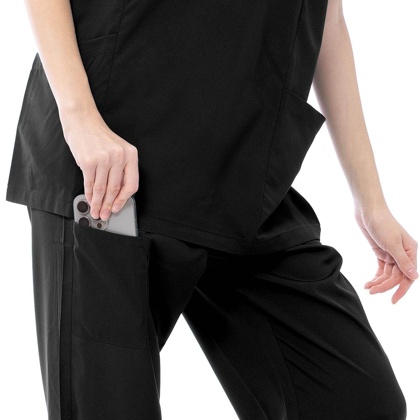 VICOGARD Scrub Set Stretch V-Neck Top & Straight Leg Pants - Purcell's Clothing Company