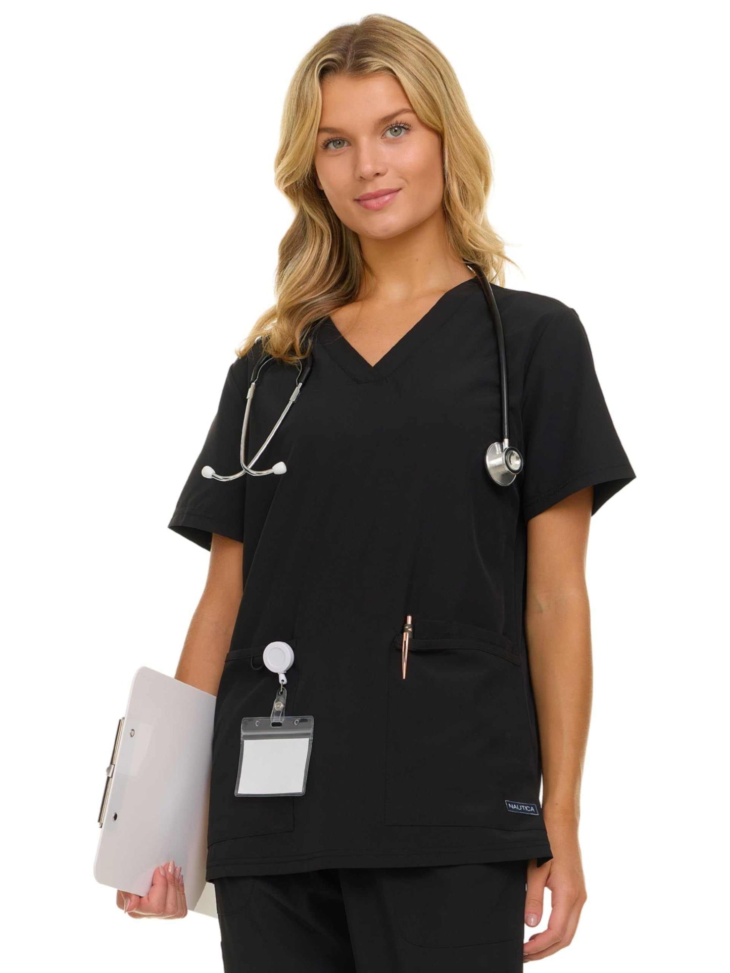 Nautica Scrub Top - V-Neck 3 Pocket - Purcell's Clothing Company