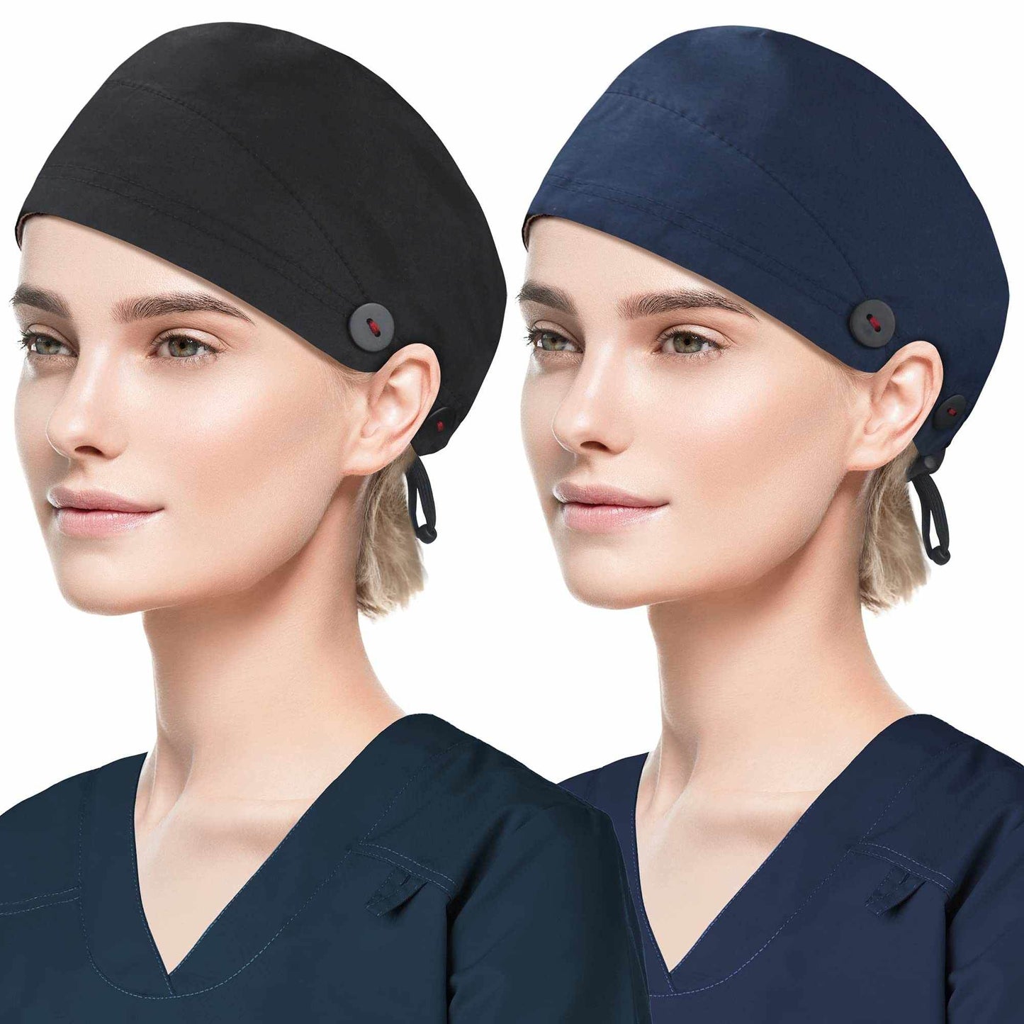 Unisex Adjustable Scrub Cap W/ Button & Sweatband - Purcell's Clothing Company