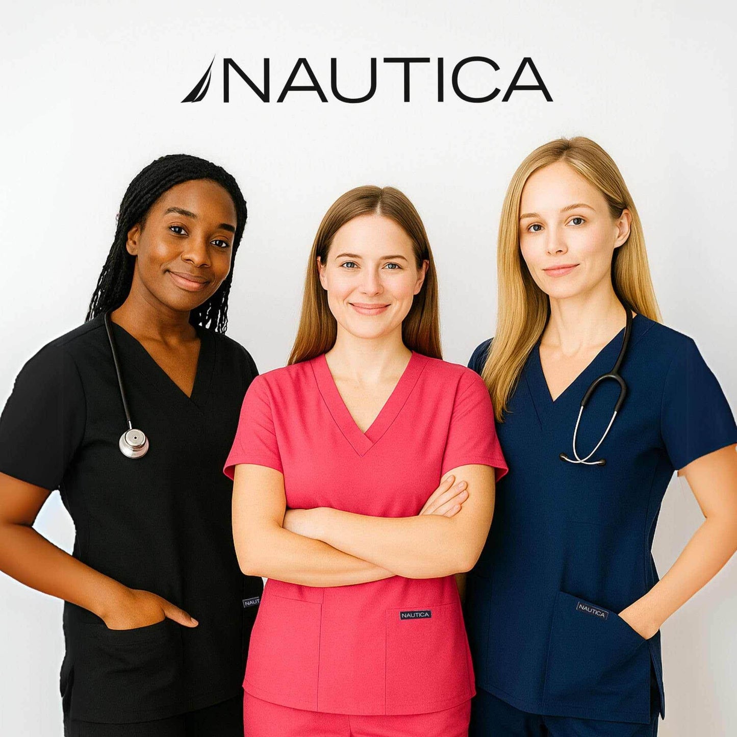 Nautica Scrub Top - V-Neck 3 Pocket - Purcell's Clothing Company