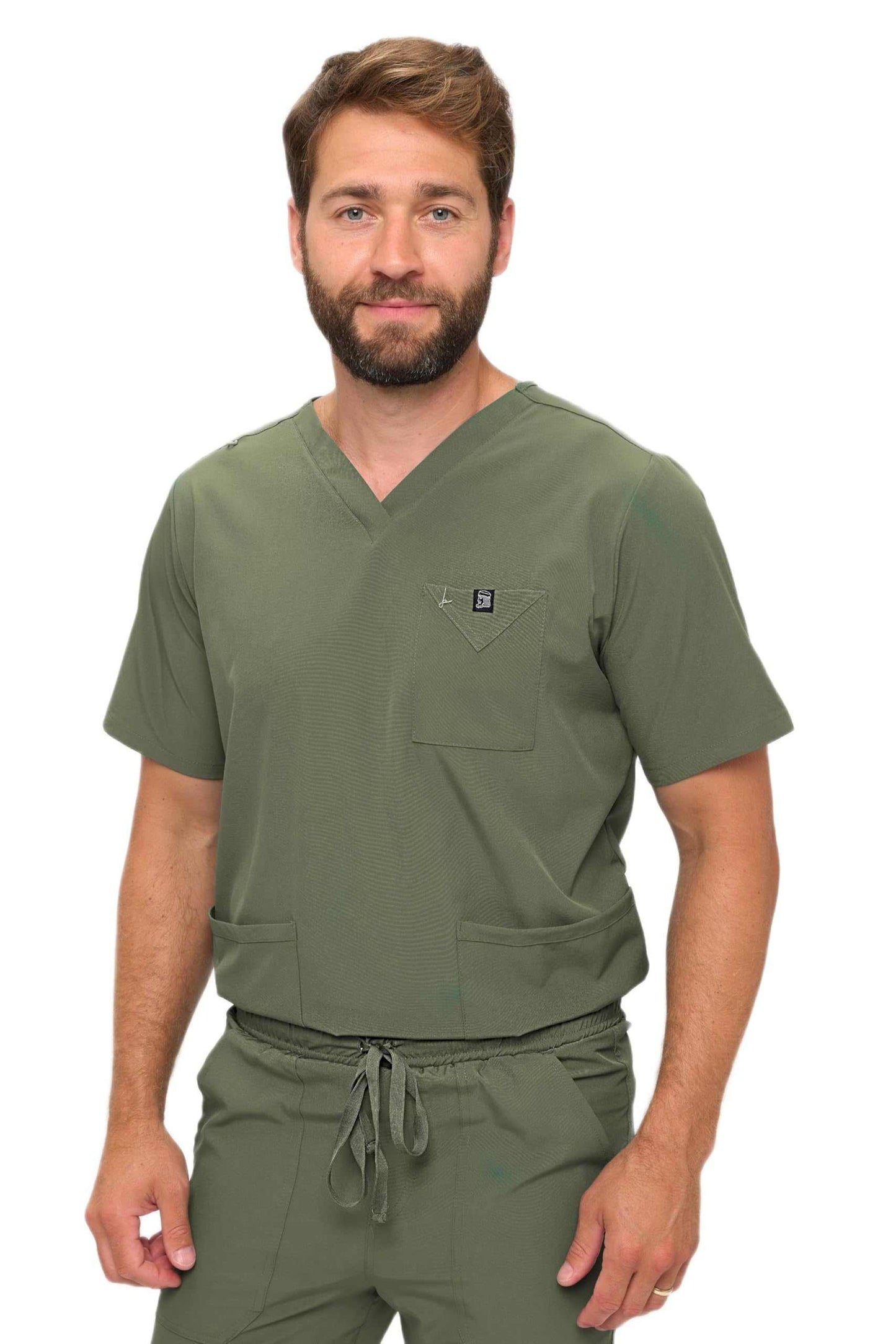 Multi-Pocket Cargo Scrub Set