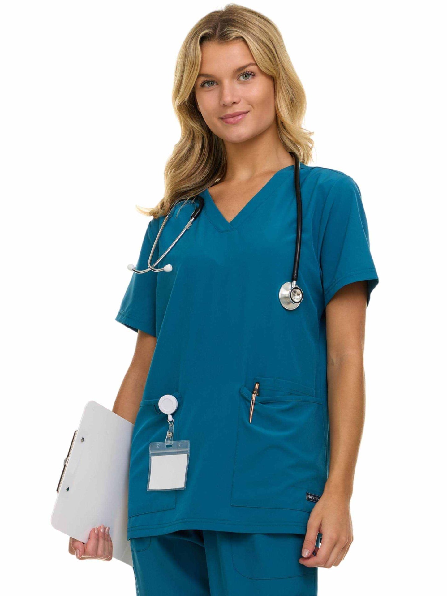 Nautica Scrub Top - V-Neck 3 Pocket - Purcell's Clothing Company