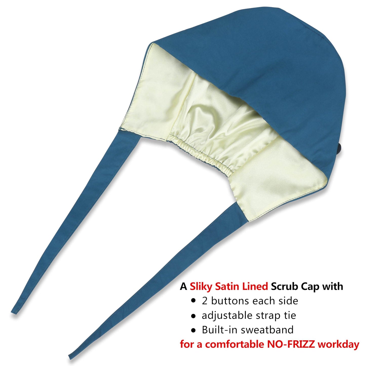 Unisex Adjustable Scrub Cap W/ Button & Sweatband - Purcell's Clothing Company