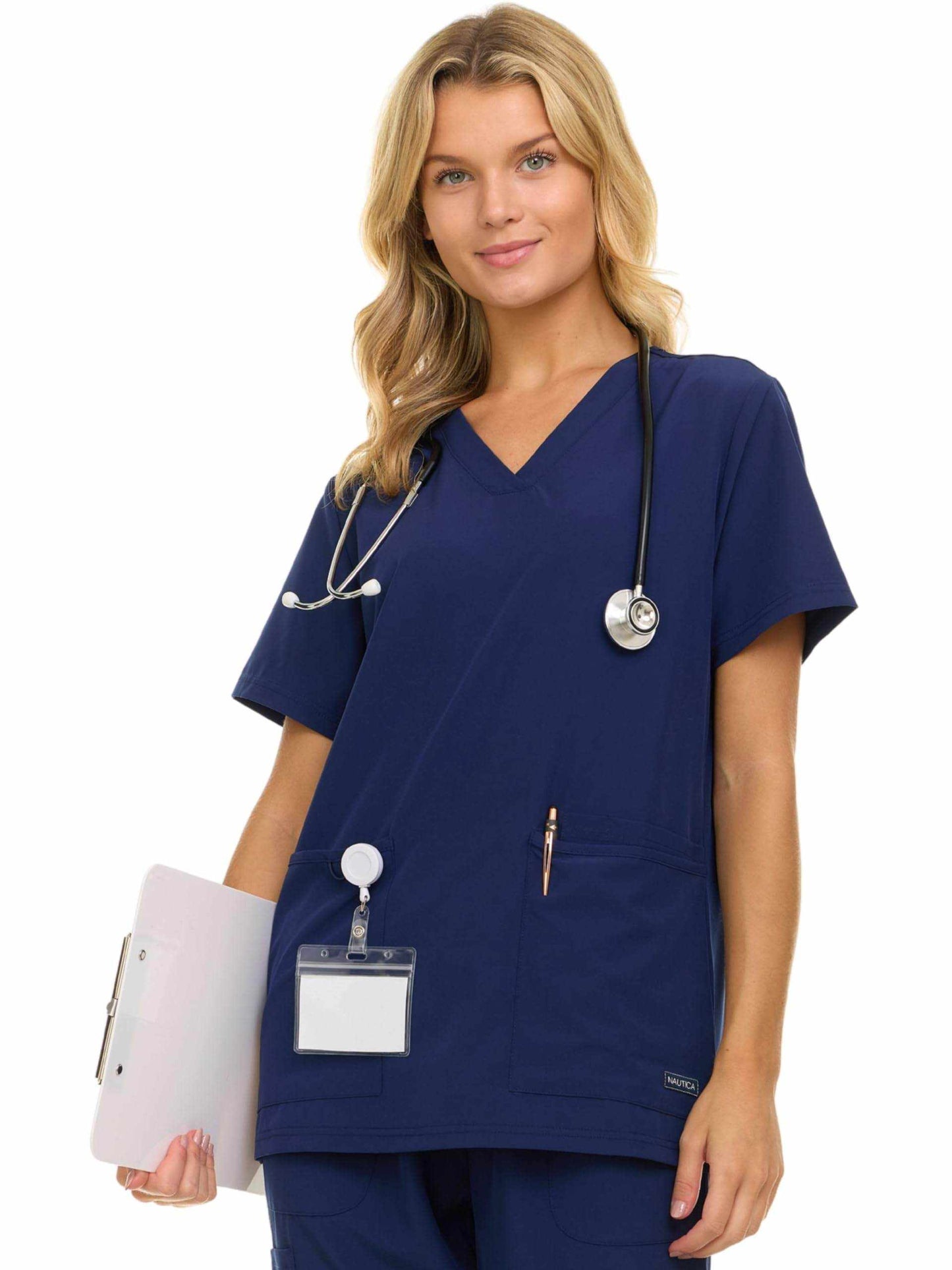 Nautica Scrub Top - V-Neck 3 Pocket - Purcell's Clothing Company