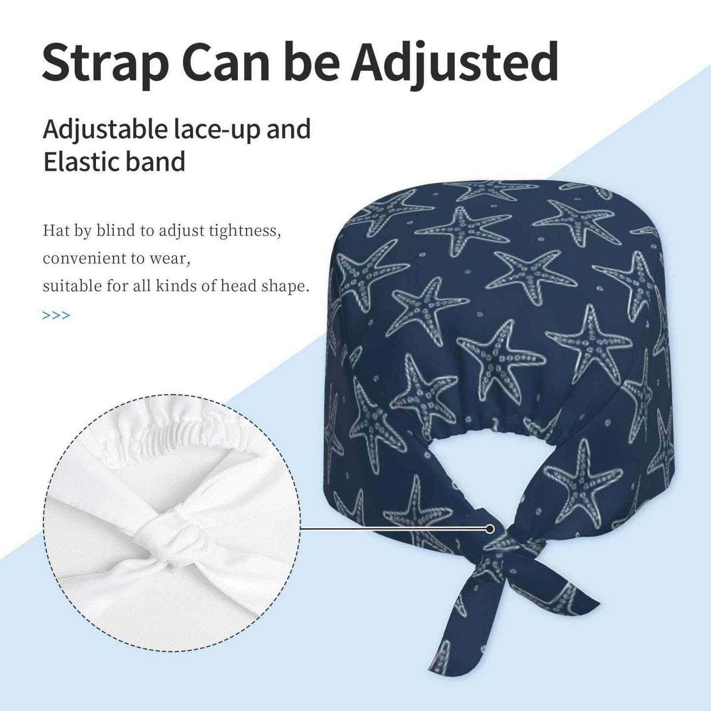 Unisex Adjustable Scrub Cap W/ Elastic - Purcell's Clothing Company