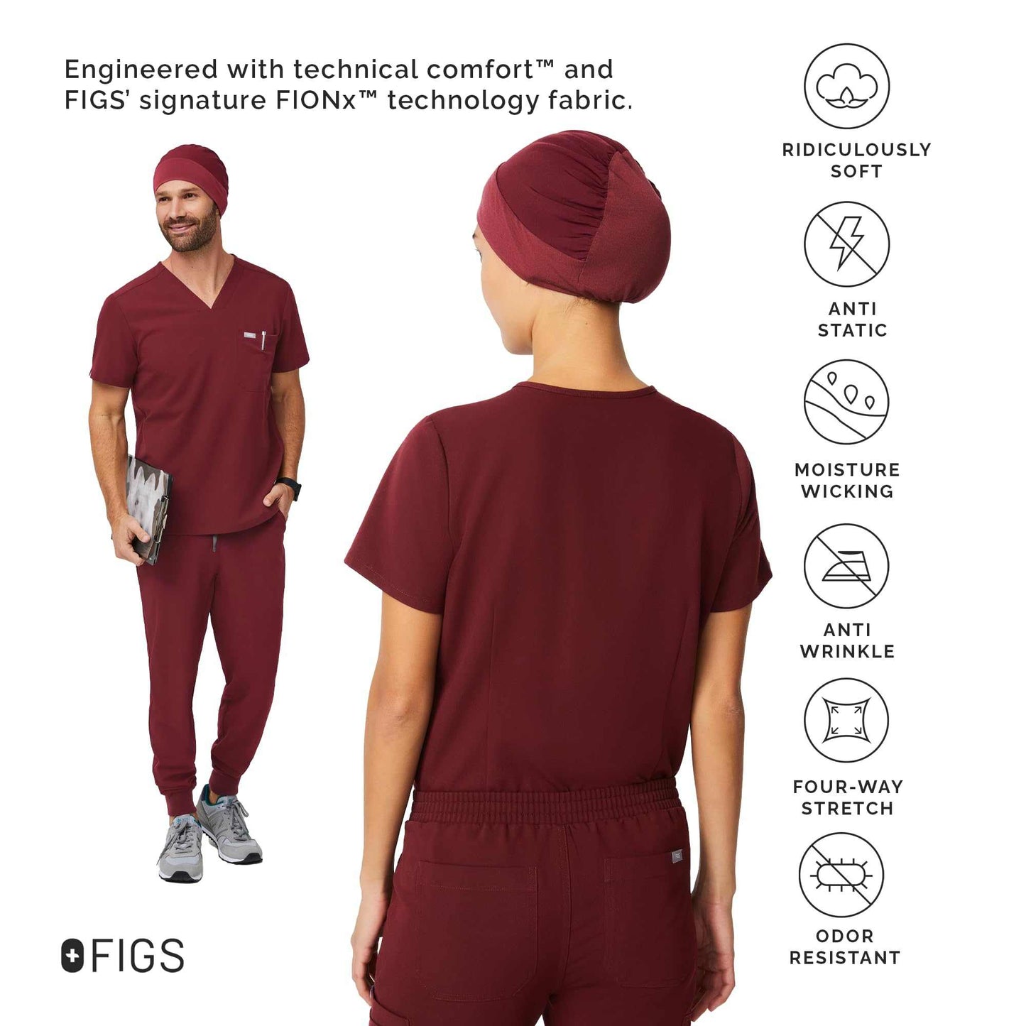 FIGS Modern Expandable Unisex Scrub Cap