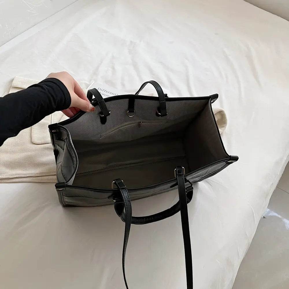 PU Leather Tote Bag - Purcell's Clothing Company