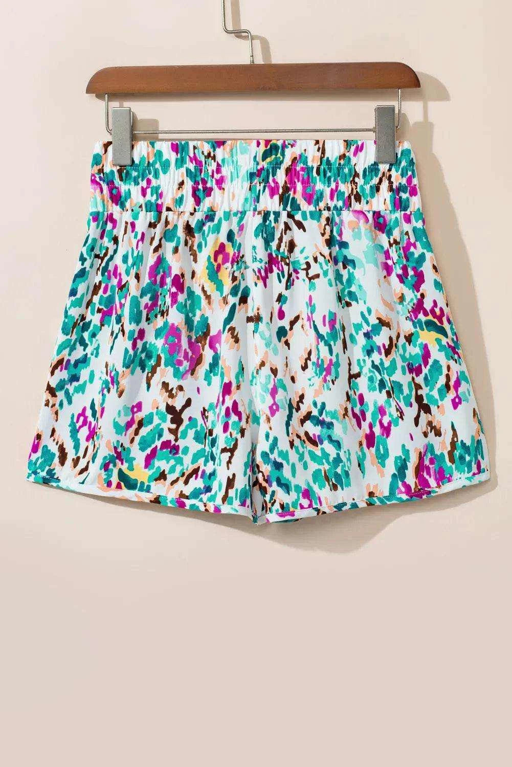 Printed High Waist Shorts - Purcell's Clothing Company