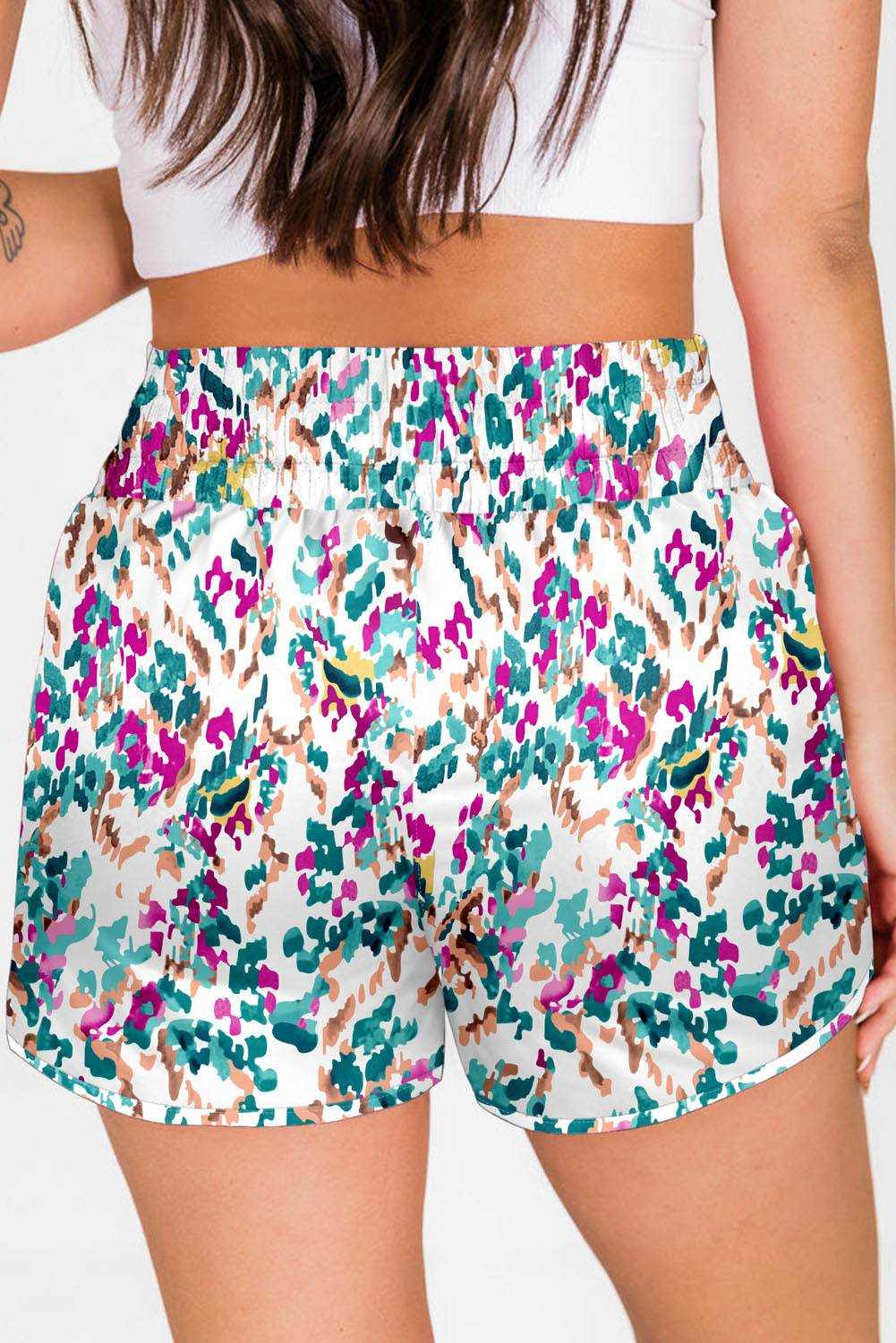 Printed High Waist Shorts - Purcell's Clothing Company