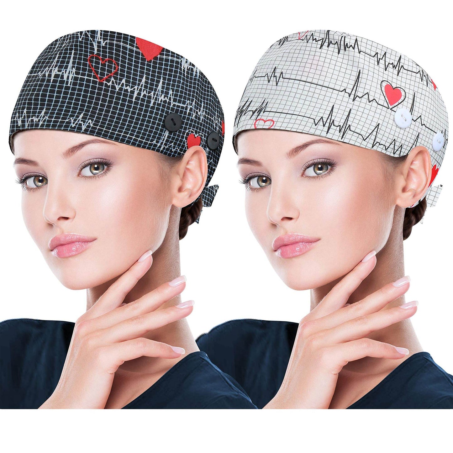 Unisex Adjustable Scrub Cap W/ Button & Sweatband - Purcell's Clothing Company