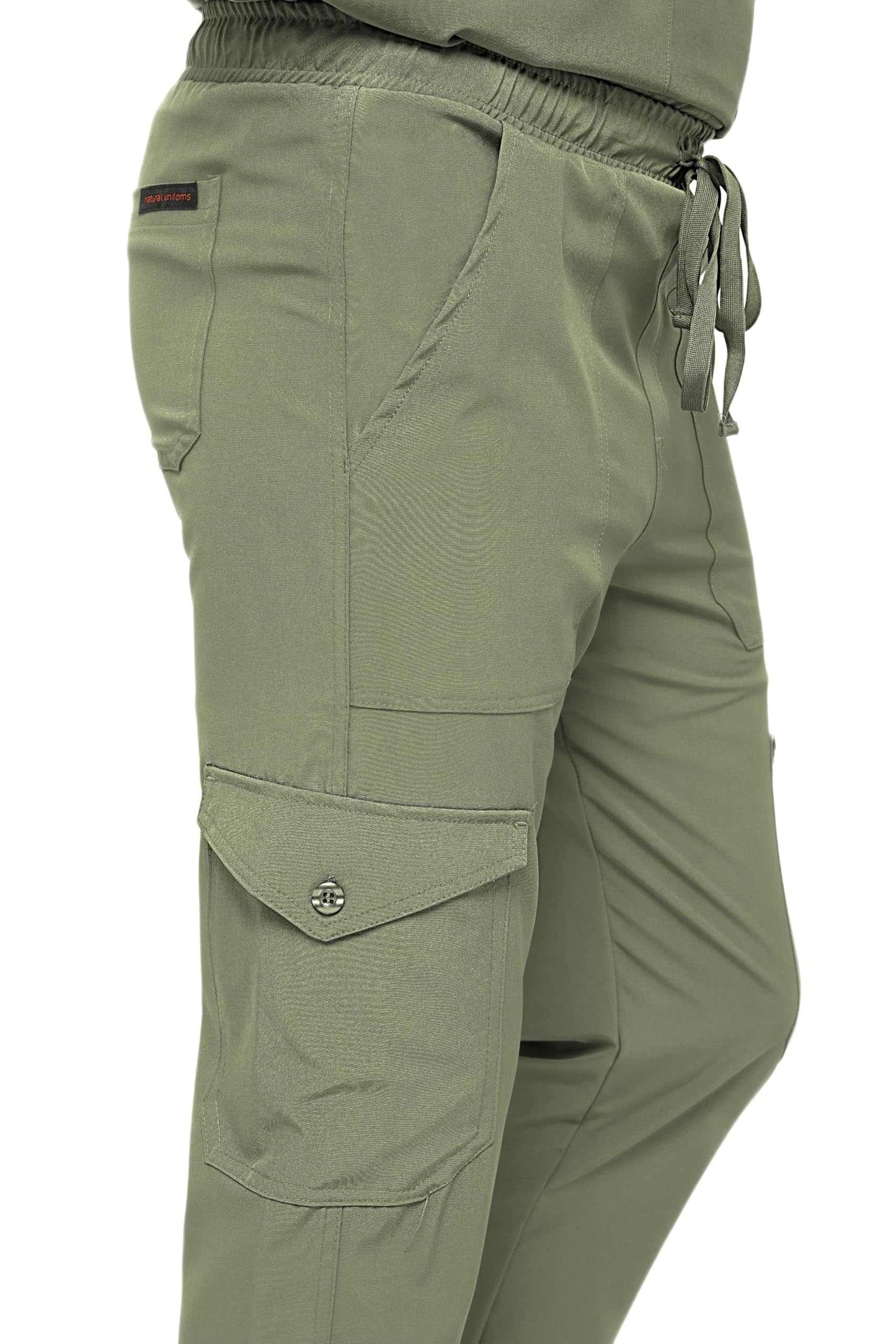 Multi-Pocket Cargo Scrub Set