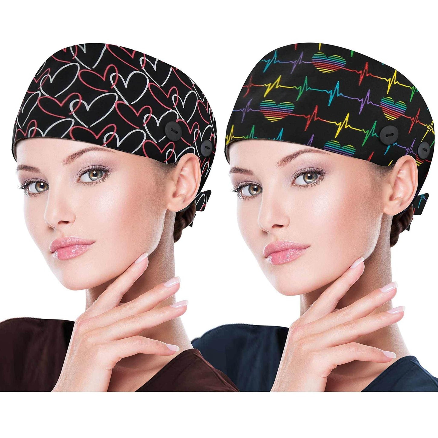 Unisex Adjustable Scrub Cap W/ Button & Sweatband - Purcell's Clothing Company