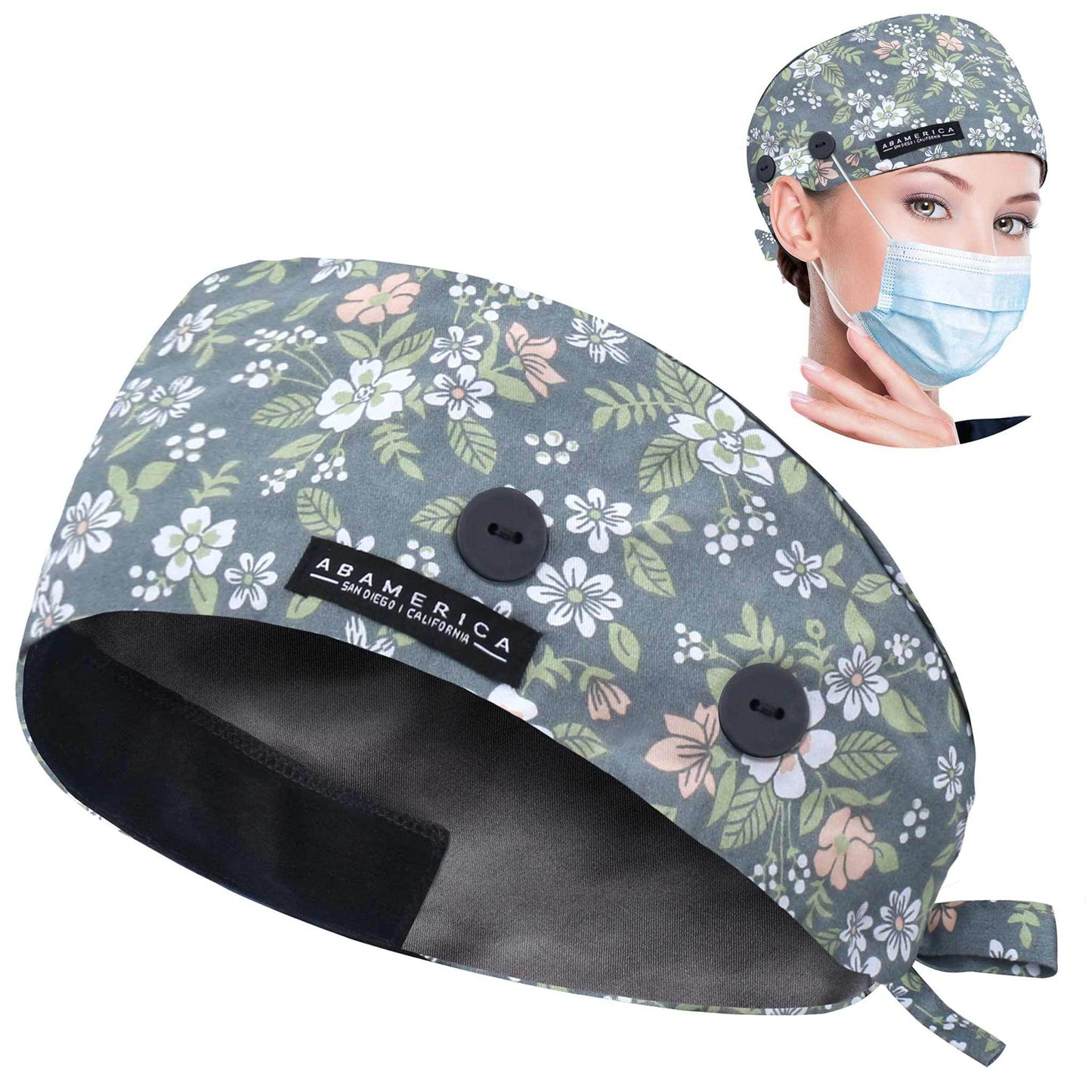 Unisex Adjustable Scrub Cap W/ Button & Sweatband - Purcell's Clothing Company