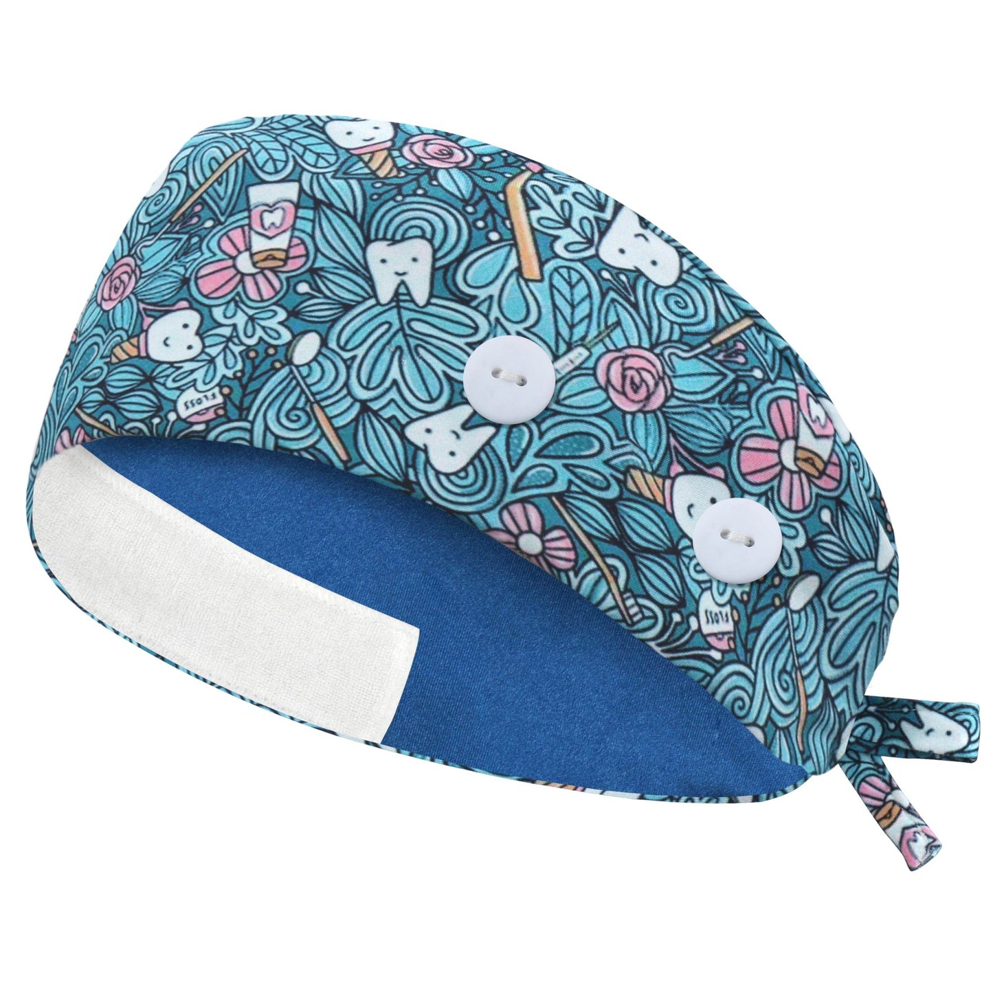 Unisex Adjustable Scrub Cap W/ Button & Sweatband - Purcell's Clothing Company